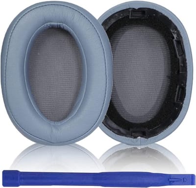 Vervangende Oorkussens voor Sony MDR-100ABN en WH-H900N Hoofdtelefoons - Comfortabele Protein PU Leren Oorkussens in Maanlicht Blauw