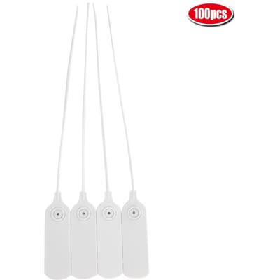 100 Stuks 30cm Plastic Wegwerp Kabelbinders Zelfsluitend Tie Koffer Schoenen Tas Label Tag (Rood) wit