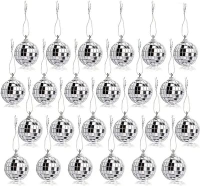 Livano Kerstballen - Kerstversiering - Plastic - Kerstballenset - Discoballen - 24 stuks