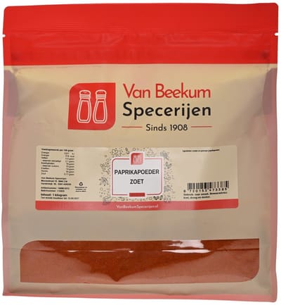 Van Beekum Specerijen - Paprikapoeder Zoet - 1 KG (hersluitbare stazak)