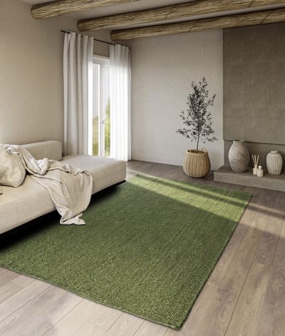 Flycarpets Villeroy & Boch - Jute Vloerkleed - Rosalie - Jungle Groen - 160x230 cm
