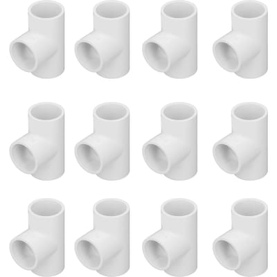 12 Stuks PVC T-stuk Pijpfittingen Plastic Gelijkwaardige Diameter Verbindingsstukken Adapter Watertoevoer Huisverbetering