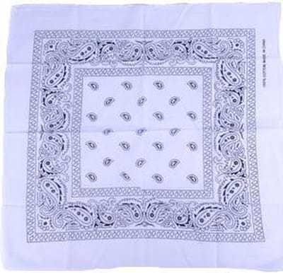 Boerenzakdoek Rain drop 54x54 - Rode zakdoek - 54 - Wit