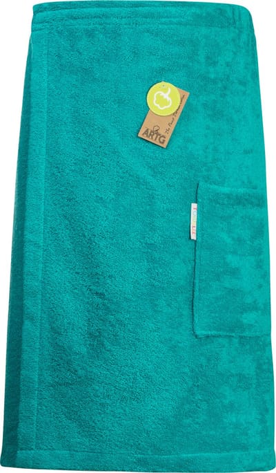 ARTG® Towelzz - Sauna Kilt - Heren -  met klittenband - Petrol Blauw - Deep Blue - (tot 150 cm heupomvang)