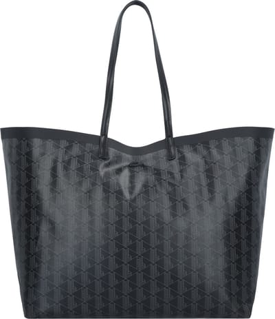 LACOSTE Shopper Schoudertas Zel Shopping Bag Monogram Noir Gris Zwart