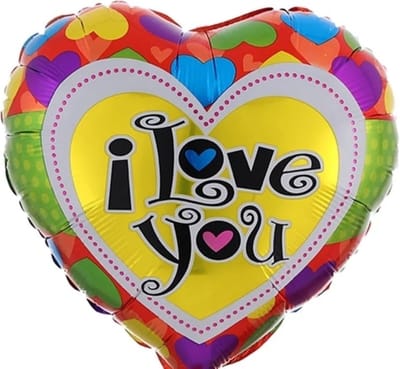 Folieballon i love you hart 45 cm