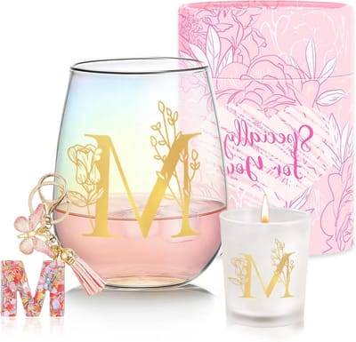 Unieke gepersonaliseerde verjaardagscadeaus voor vrouwen - Monogram wijnglazen, vriendschapscadeaus en kerstgeschenken voor moeder, zus en bruid