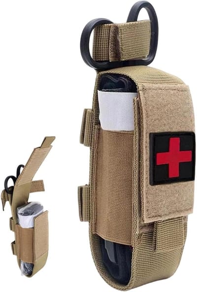 Opbergtas - Trauma etui - Buitenactiviteiten Opslag - Snel Inzetbaar Ontwerp - 20 x 8.5 x 7 cm - Zwart