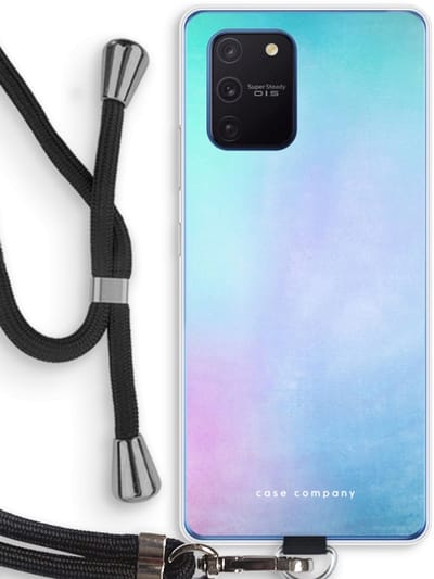Case Company® - Hoesje met koord geschikt voor Samsung Galaxy Note 10 Lite hoesje met Koord - Mist pastel - Telefoonhoesje met Zwart Koord - Bescherming aan alle Kanten en Over de Schermrand