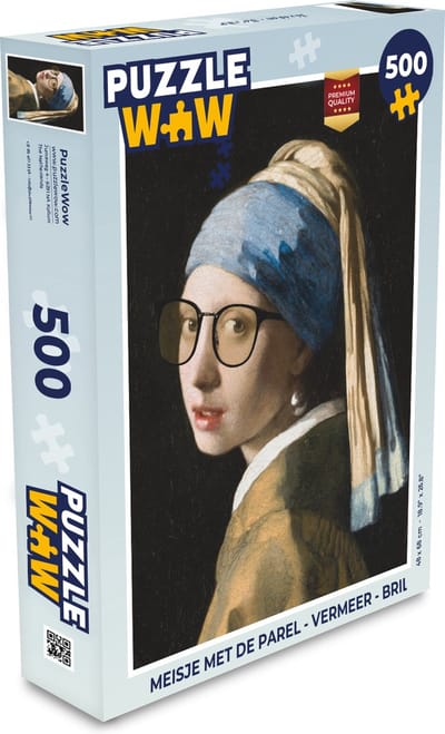Puzzel Meisje met de parel - Vermeer - Bril - Legpuzzel - Puzzel 500 stukjes