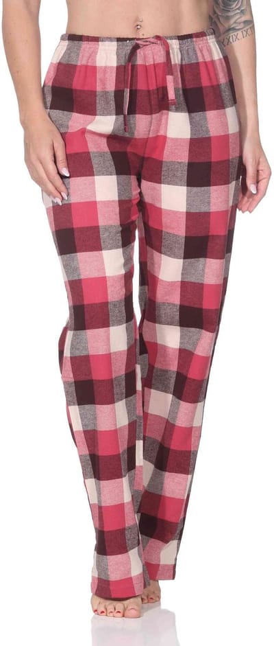 Normann geruite flanellen pyjamabroek voor dames - ideaal om te ontspannen