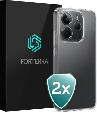Hoesje 2 Stuks - Geschikt voor Xiaomi Redmi Note 14 5G - Sterk & Shockproof - Back Cover - Case Siliconen - Telefoon Hoes - Transparant