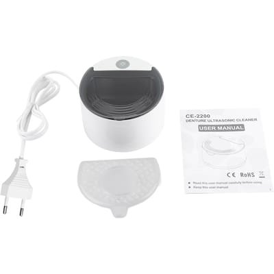 Nettoyeur de prothèses dentaires à ultrasons Retainer Protège-bouche Machine de nettoyage white
