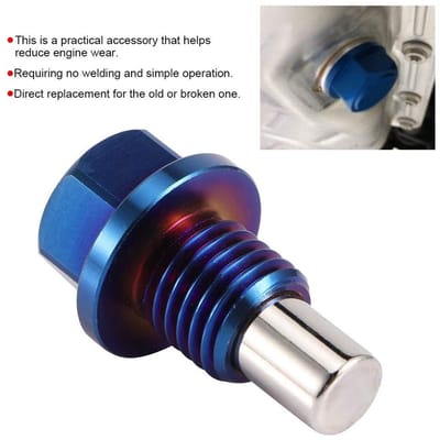 Dailygoods- Olieafvoerplug Magnetisch - Aluminium Legering - Universele Montage - Voor Meeste Auto's - M12x1.5 - Duurzaam en Antiwear - Olieplug