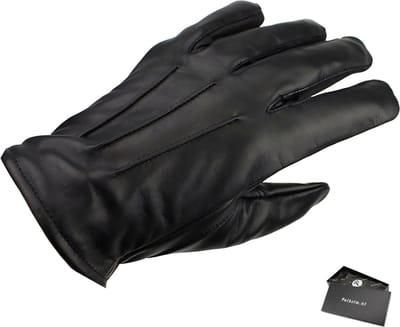 Swift Classic Leren Winterhandschoenen Heren - Leren Handschoenen Dames - Winterhandschoenen - Fleece en Gevoerd - Maat S - Zwart