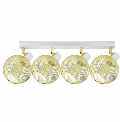 Gouden Plafondlamp Globe 4xE27 LED Verstelbaar - Stijlvol Woonkamerlicht