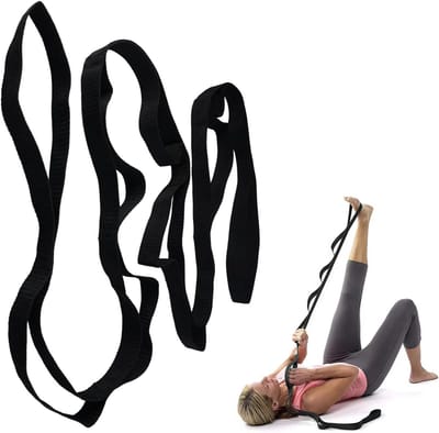 Thijox - Duurzame Yoga Stretching Strap 196×2.5cm - Verstelbare Nylon Yoga Band - Ideaal voor Pilates, Aerobics, Lichaamsbeweging en Revalidatietraini