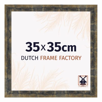 Fotolijst 35x35 cm - MDF - Blauw Goud Gemeleerd - Praag
