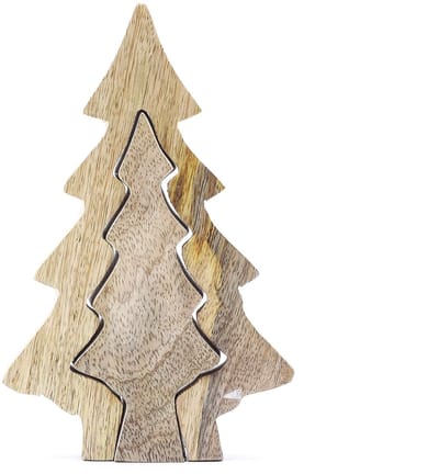Verdwaald in het bos - Kleine boom in een boom Houten decoratie - 15x10cm - Decoratie Herfst - Winter - Kerst
