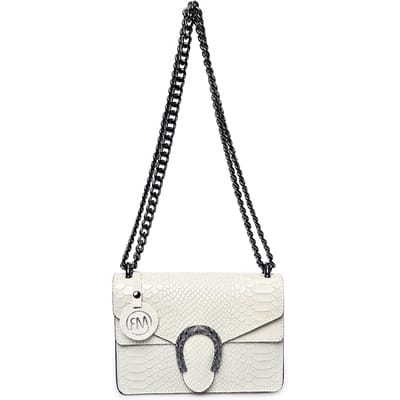 Roberta M Beige Rundleer Tas