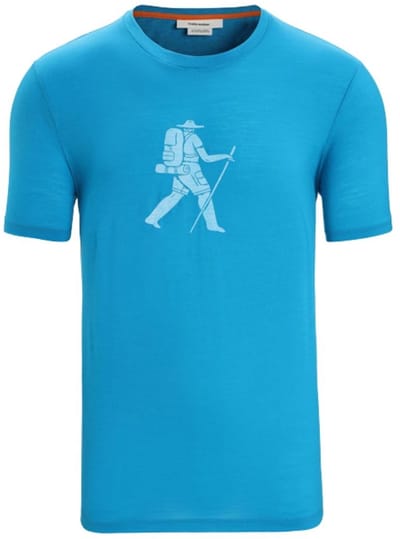 Icebreaker Merino 150 Tech Lite II SS Tee Trail Hiker T-Shirt Heren Blauw – 100% Merinowol – Ademend, Sneldrogend & Geurbestendig Outdoor Shirt
