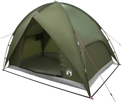 vidaXL - Campingtent - met - waterdichte - regenfly - 4-persoons - Olijfgroen