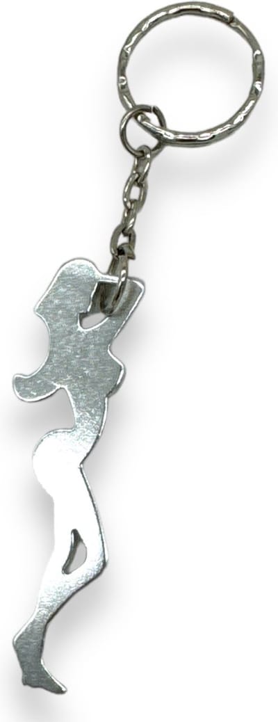 Sleutelhanger & Flesopener – Metalen Silhouet Design | Handig & Speels Accessoire