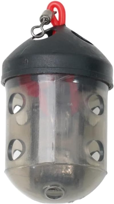 Visvoederbak Maden - Grond aas houder - Vissen accessoires - Eenvoudig vullen met duim - 26 x 48 mm - Zwart