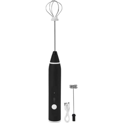 Elektrische Roerder 3 Snelheidsstanden Elektrische Handheld Roestvrij Staal Afneembare Sonde Veilig Anti-aanbak L black