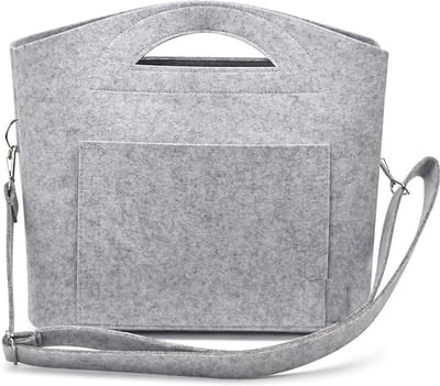 Famanu – Vilten kinderwagen tas - gemaakt van gerecyclede materialen - organizer voor luiers en accessoires