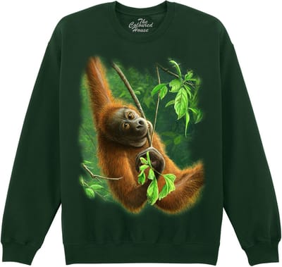 Orangoetan Hanging Orangutan The Coloured House Sweater S
