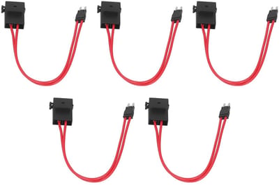 Dailygoods - Auto Fuse Extension - 5x 20A 16AWG met 5 Fuses - Mini Heavy Duty Connector - Geschikt voor auto - Verlenging van zekeringen - Hoogwaardig...