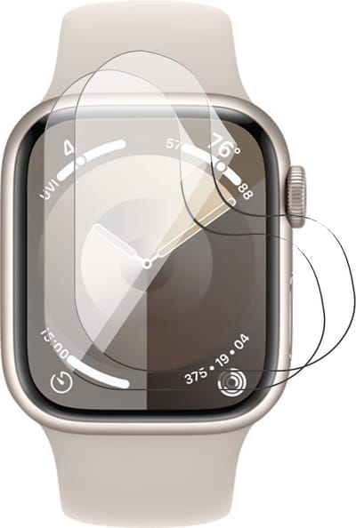 Screenprotector geschikt voor Apple Watch Series 9/8/7 41mm - 2x FlexGuard Screen Protector
