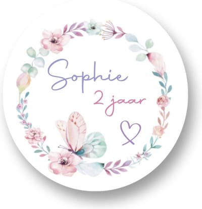 20x Sluitsticker Vlinders - pastel kleuren - 40 mm - Verjaardags sticker - Sluitzegel - Sticker Verjaardag meisjes - Uitdelen - Cadeau's Kado's - Glossy - Sluitzegel - Wensetiket - Uitdelen - Jarig - Trakteren - Afscheid