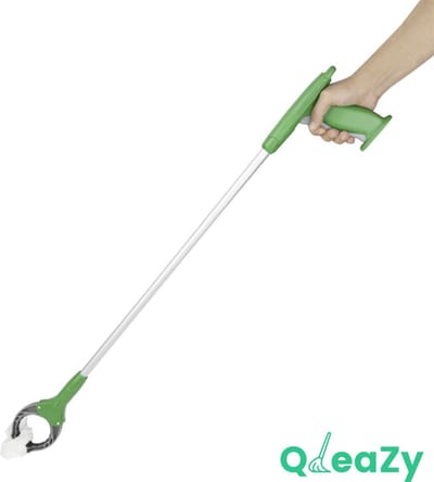 Aluminium zwerfvuilgrijper met greep en met anti-slip grijpvingers - QleaZy - Afvalgrijper / Vuilgrijper met greep