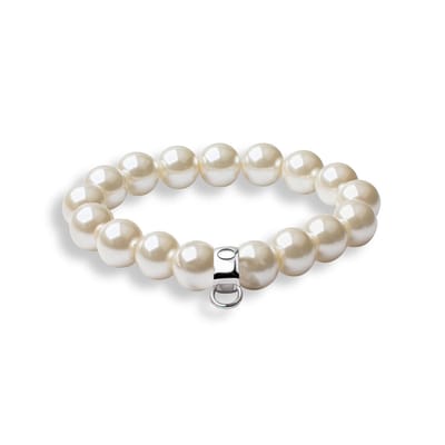 Quiges - Armband - Bedelarmband - Zoetwater Parel - 20cm - geschikt - voor - Charm - QCB003