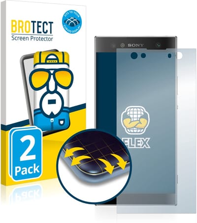 BROTECT - Screenprotector voor Sony Xperia XA2 Ultra - Folie Beschermfolie transparant volledig dekking - 2 Stuks