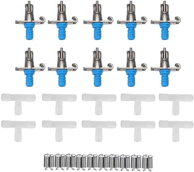 Automatische Drinknippels voor Kippen - 10 Stuks - Voeder- en Drinkoplossing voor Pluimvee