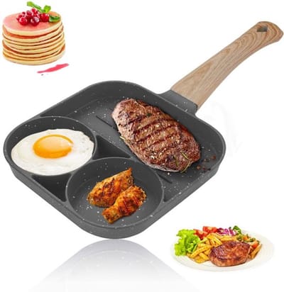 Allecto - Spiegeleipan - Pannenkoekenpan - 3 Delige Inductiepan - 3