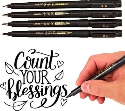 Luxe Kalligrafie Pennen Set - Brush Pen - Handlettering - Artiest - Handletteren - 4 Verschillende Diktes - DIY - Hobby
