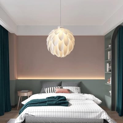 Nordic moderne witte dennenappel hanglamp voor woonkamer, Slaapkamer, Keuken, Zolder.