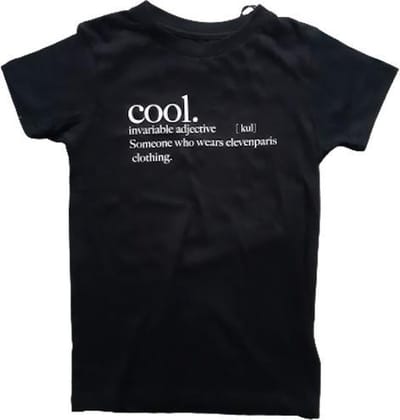Little Eleven Paris t-shirt maat 128 zwart