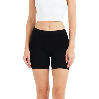 JUSTEVER Naadloze Lange Slipjes Zonder Sporen Zwart Dames Boxershort - Vela