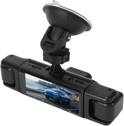 Dashcam Auto - Voertuigcamera - Veilig Rijden - Vier Lenzen Dekking - 15x11x7 cm - Zwart
