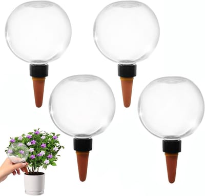 4 stuks irrigatieballen voor planten, irrigatieballen, transparant, zelfbewateringsbal, waterballen voor planten, 500 ml waterdispenser voor planten, voor balkon en tuinplanten