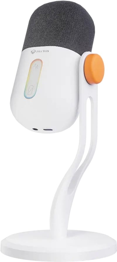 Meetion MC16 - Gaming Microfoon - USB-C - Cardioïde Condensator Microfoon - Noise Cancelling - Touch Mute - Wit