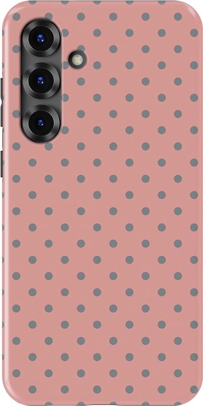 Polka Dots Hoesje Samsung Galaxy S25 Plus | Geschikt Voor Mag | Stippen Design Backcover Samsung Galaxy S25 Plus Soft Grey Dots