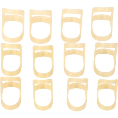 12 stuks Ovale Vingerspalken 6 Maten Sterke Ondersteuning Rekken Ontspannend Ovale Trigger Vingerspalken beige