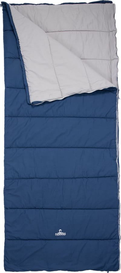 NOMAD® Brisbane Slaapzak | 205x80cm Blauw | Lichtgewicht & Kwalitatief | Dekenmodel Slaapzak | Incl Hoes | Katoenen voering | Koordtunnel