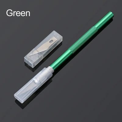 Handvat antislip mes met 6 stuks mes scalpel graveerfrees sculptuur vleesmes gebak taartgereedschap